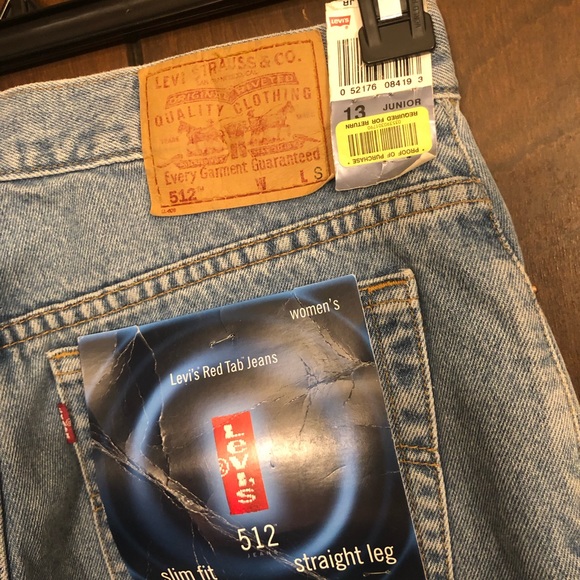 NWT LEVI Vintage Style Red Tab 512 Slim Fit Straight High Rise Jeans Sz 31 - Picture 4 of 6